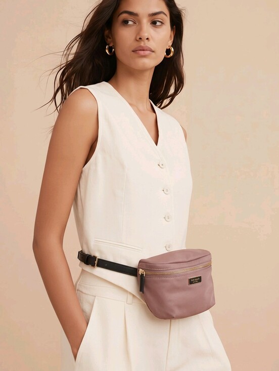 kate spade Handbags - kate spade Dusty Mauve Mini Belt Bag with Black Strap